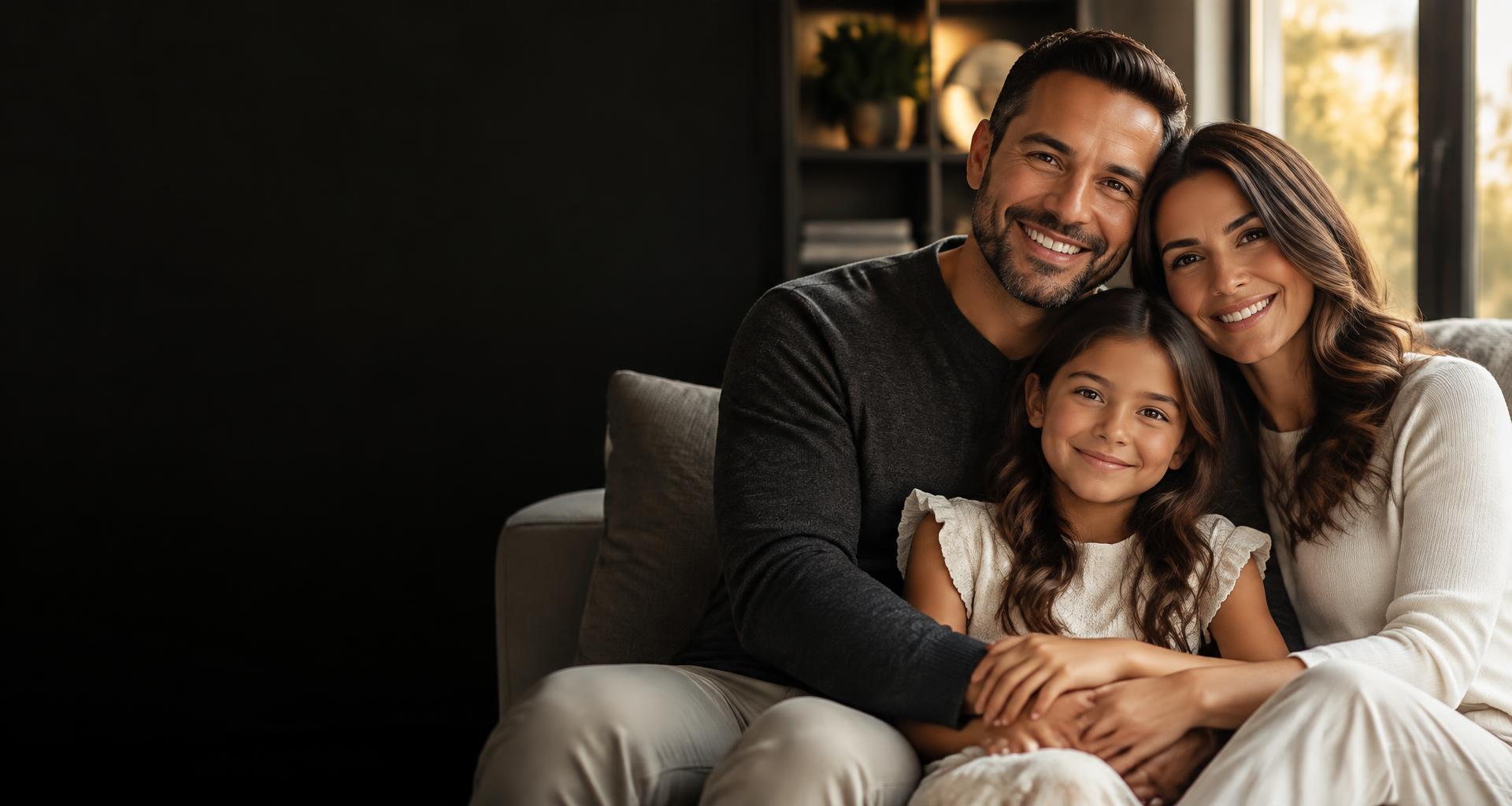 Una familia construyendo su futuro juntos